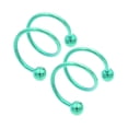 thumbnail image 2 of Stylish Double Hoop Geometric Dangle Earrings for Women with Sparkling, 2 of 3
