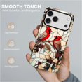 thumbnail image 4 of Magnetic Case for iPhone 17 Air, Compatible with Magsafe Hybrid Heavy Duty 2 in 1 Full Body Rugged Shockproof Protection Glossy Case for iPhone 17 Air Red Bird Stained Glass, 4 of 7