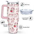 thumbnail image 3 of 40oz Tumbler with Handle & Straw, Stainless Steel Insulated Cup, Leak Proof Travel Mug, Keeps Drinks Hot/Cold,Coffee Cup, Gifts for Women Men, 3 of 7