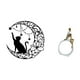 thumbnail image 5 of Escultura De Gato Iluminada Por La Luna Para Amantes De Los Libros. Arte Mural único De Gato Negro Y Figura De Niña Abstracta. Centro De Mesa De Metal Para Decoración De Dormitorios Y, 5 of 8