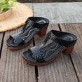 thumbnail image 6 of Slippers for Women Chunky Heel Peep Toe Ankle Straps Thick Soled Slip-on Casual Versatile Beach Shoes Spring Summer Comfortable Buckle Straps Sandals, 6 of 10