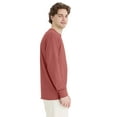 thumbnail image 2 of Hanes Long Sleeve Cotton T-Shirt Unisex Garment Dyed Tee Crewneck Cotton, 2 of 7