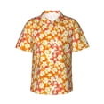 thumbnail image 2 of Xecao Orchids Flowers print Hawaiian shirt - a stylish short-sleeve button-down for men, perfect for casual beach and tropical outings., 2 of 9