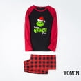 thumbnail image 4 of Conjuntos de pijamas navideños familiares a juego Grinch 2024, pijama de Grinch con parte superior y pantalones de pijama a cuadros, pijama de Grinch para niños y adultos para la familia, Mujer M, 4 of 4