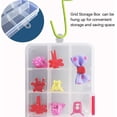 thumbnail image 3 of GIXUSIL Transparent Organiser Box with Adjustable Dividers, Plastic Organiser Storage Container Box with Compartments for Small Items Beads Tools Travel (Red Buckle, White), 3 of 7