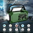 thumbnail image 4 of JOUALY 10000mAh Emergency Weather Radio with Solar Charging, Hand Crank Radio Solar Portable Radio AM/FM/NOAA Radio LED Flashlight Reading Lamp Compass Phone Charger SOS Alarm for Outdoor Camping, 4 of 8