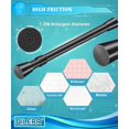 thumbnail image 3 of QILERR Small Tension Rods 16 to 28 Inches Adjustable Short Extension Curtain Rod Heavy Duty Spring Loaded Tension Rods for Windows, Curtain, Closet, Clothes, 7/8" Diameter, Black, 3 of 7