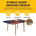 thumbnail image 4 of American Flag Table Cloths for 4 Foot Rectangle Tables, Vintage Eagle Blue Red USA Flag Patio Waterproof Elastic Fitted Tablecloths, Washable Rectangular Table Cover for Camping, 4 of 8