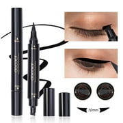 Docolor Liquid Eyeliner Stamp Double-sided Liquid Winged Eye Liner Pen Waterproof Smudgeproof Long Lasting Wing - Black