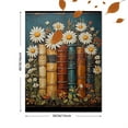 thumbnail image 3 of Qisvanset 12x16 Inch Framed Canvas Wall Art Vintage Book Daisy Literary Lover Farmhouse Floral Wall Decor, 3 of 8