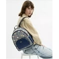 thumbnail image 3 of Coach Court Deep Blue Multi Floral Print Signature Canvas & Leather Backpack (CBM23), 3 of 7