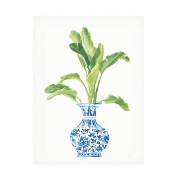 Trademark Fine Art 'Palm Chinoiserie White I' Canvas Art by Danhui Nai