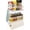 White with Holder, variant on ThreadNanny Magnetic Spice Rack, Large Black (2-pack) - Magnetic Shelf for Spice Storage, Storage Rack for Refrigerator, Oven, Etc., Premium Fridge Organizer - Kitchen Organizer with Free Hooks