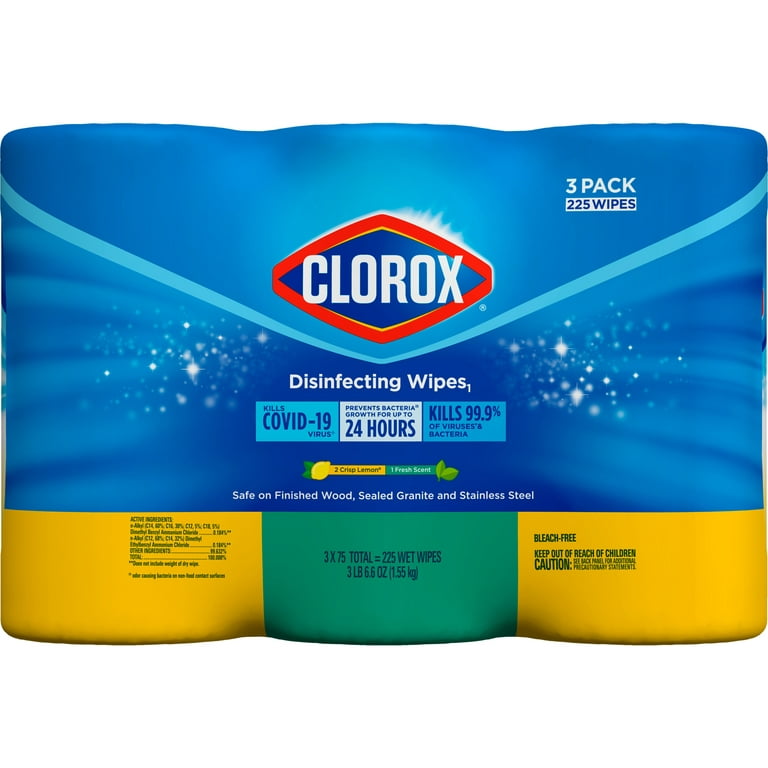 Clorox Disinfecting Wipes, Value Pack, Crisp Lemon and Fresh Scent, 3 –  Keen On Klean Solutions