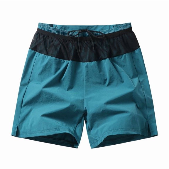 Besolor Men's Plus Size Running Gym Shorts Breathable Quick Dry Casual Athletic Workout Elastic Drawstring Waist Shorts(X-Large,Sky Blue)