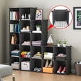 thumbnail image 2 of Portable Storage 20 Cubes-14" x14"(Load-Bearing Metal Panel) Modular Bookshelf Units, Clothes Storage Shelves, Room Organizer, Black, 2 of 2