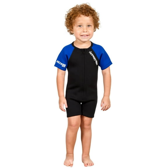 hyperflex children's access 2mm front zip springsuit - bk/rd - kd2