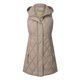 thumbnail image 3 of Gibobby Abrigos largos de invierno para mujer, Chaleco largo para mujer, acolchado de invierno, con capucha, sin mangas, con cierre, para exteriores, chamarra larga, chaleco(Caqui,XG), 3 of 5