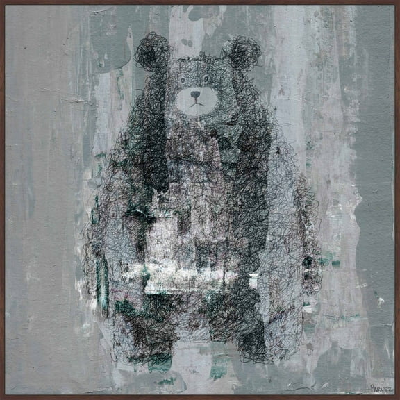 "Bear Confusion" Floater Framed Painting Print on Canvas
