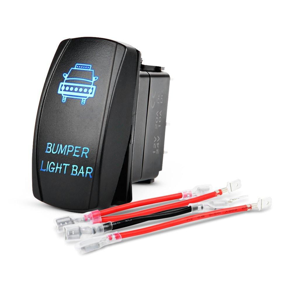 Nilight Bumper Light Bar Rocker Switch Led light Bar 5 Pin Laser On/Off