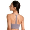 thumbnail image 2 of Baywell Women's Y Back Sports Bras Spaghetti Strap A–D Cups Low Impact Racerback Padded Yoga Running Workout Bra Purple S-2XL, 2 of 10