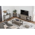 thumbnail image 4 of VanAcc 4-Piece Living Room Table Set - Includes TV Stand, Coffee Table, & Two End Tables for Farmhouse - Grey Wash, 4 of 7