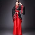 thumbnail image 5 of EliteGoogv Womens Ancient Chinese Hanfu Formal Dress Traditional Roleplay Costume Elegant Hanfu Robe With Belt Special Occasion Wear,Black,2XL, 5 of 6