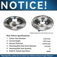 thumbnail image 6 of Detroit Axle - Rear Brake Kit for 2011-2014 Acura TSX 2011-2017 Honda Accord, Disc Brake Rotors Ceramic Brakes Pads 2012 2013 2015 2016 Replacement: 11.10" inch Rotors, 6 of 8