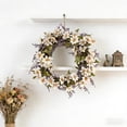 thumbnail image 6 of 16.54 Inch Artificial Daisy Wreath with Lavender Accents Rustic Floral Wreath for Front Door Wall Decor Spring Summer Home Wedding Farmhouse Decor, 6 of 6