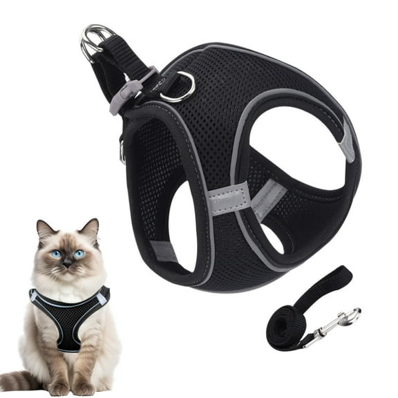 MezoJaoie Travel Cat Harness Adjustable Cat Harness for Walking Small Medium Large Kitten Vest Collar Pet Supplies for Travel Outdoor Backpack Training remarkable