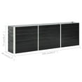 thumbnail image 4 of vidaXL Garden Raised Bed Galvanised Steel 240x40x77 cm Anthracite, 4 of 4