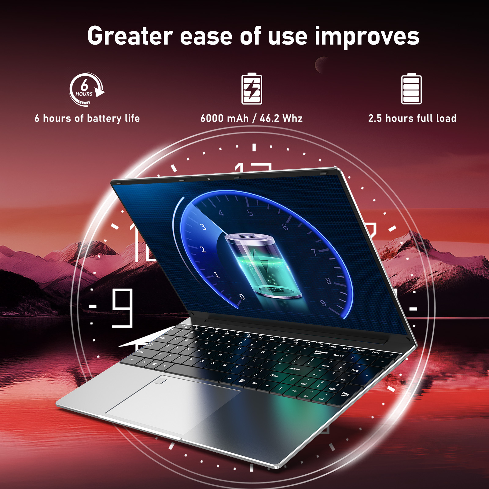 Chheart 2025 Gaming 15.6 Inch FHD Computer Laptop, AMD Ryzen 5 7430U 6C/12T, 16GB, 1TB SSD,AMD Radeon Graphics,1920 * 1080,WiFi 5,BT5.0,Backlit
