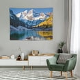 thumbnail image 2 of ONETECH  Extra Large Huge Tapestry, Snow Mountain Lake Landscape Colorado Winter Tapestry for Bedroom, Tibet Nature Scenery Wall Tapestry Hanging for Living Room Home Decoration, 2 of 7