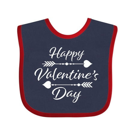 

Inktastic Happy Valentines Day with Arrows Gift Baby Boy or Baby Girl Bib