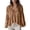 Coffee, variant on Shirt for Women Boho Loose Fit Ruffled V Neck Cropped Puff Lantern Sleeve Tiered Flowy Crinkle Blouse Lightweight Solid Color Casual Crop Top