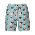 thumbnail image 4 of Lsque Mens Swim Trunks Funny Cartoon Pugs Pattern - Bathing Suit Compression Liner - Beach Swim Shorts Swimwear - (S-3XL) - Stretch Quick Dry -, 4 of 8