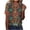 Multicolor Blouses, variant on Jsaierl Short Sleeve Tops for Women Plus Size Loose Fit Button Up Shirts V Neck Going Out Ladies Blouses Cute Print T-shirts Top S-2XL