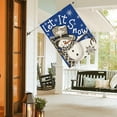 thumbnail image 4 of SM-XLHN Let It Snow Snowflake Snowman Christmas House Flag 28x40 Inch Double Sided, Black Winter Holiday Yard Outdoor Decorative Flag, 4 of 6