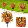 thumbnail image 3 of Clearance | Artificial Flowers with Detachable Garden Stake, Morning Glory Bush Yard Stakes Plastic Floral for Courtyard Garden Patio Outdoor Decoration, 3 of 5