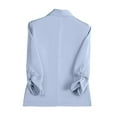 thumbnail image 5 of ZQUUVOU Women Business Blazers with Solid Color Long Sleeve Pocket Suit Jacket (Blue,S), 5 of 5