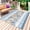 Blue Beige, variant on Blue Coastal Outdoor Rug for Patio/Deck/Porch, Non-Slip Large Area Rug 5 x 7 Ft, Ocean Eucalyptus Starfish Coral Leaves Indoor Outdoor Rugs Washable Area Rugs, Reversible Camping Rug Carpet Runner