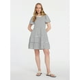 thumbnail image 2 of Time and Tru Women's and Women’s Plus Cotton Swing Dress with Short Sleeves, Sizes XS-4X, 2 of 6