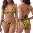 thumbnail image 3 of Disketp Yellow Butterflies para Bañador de Dos Piezas para Mujer, Bikini Sexy Halter String, Conjunto de Bikini en Triángulo, 3 of 6