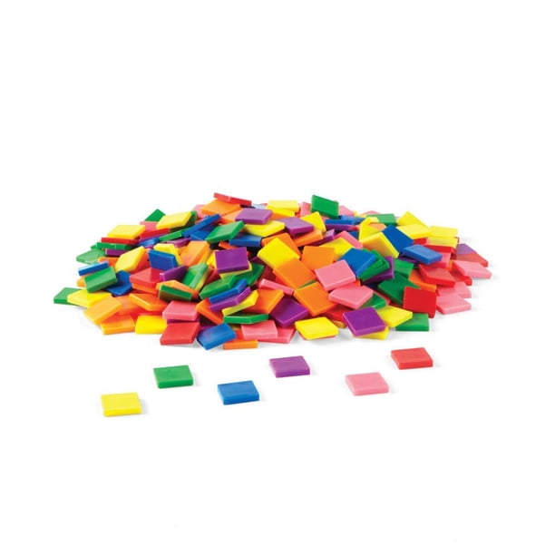 hand2mind Plastic Square with 7 Color Tiles, Color Sorting, Math ...