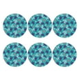 thumbnail image 2 of Balery 6 Pcs Ornamental Turtlesleather Coasters Set, Drink Table Cup Coasters For Living Room Kitchen Coffee Decor, 2 of 9