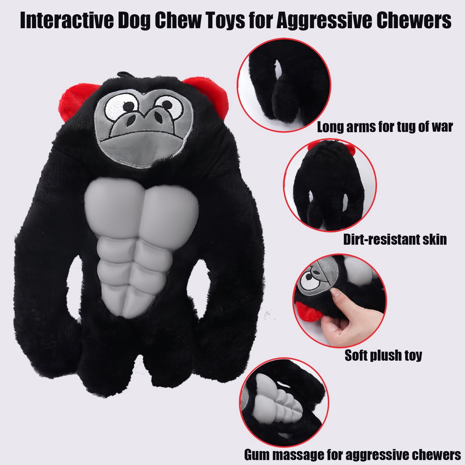 Dog Chew Toy, Squeaky Plush Toy for Dogs with Durable Design, for Puppies and Small Dogs, Indoor Play, Teething Support