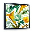 thumbnail image 3 of Designart 'Yellow Flowers and Tropical Foliage III' Modern Framed Canvas Wall Art Print, 3 of 5