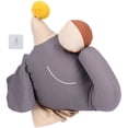 thumbnail image 2 of Decoración de dormitorio para niños, cabeza de elefante de peluche, decoración de pared de peluche, decoración para colgar en la pared, rendimiento finamente sintonizado, 2 of 8