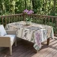 thumbnail image 5 of Vintage Flower Rectangle Tablecloth Gray Pink Orange Rose Floral Plaid Country Waterproof Wrinkle Free Soft Table Cloth Spill-Proof Washable Table Cover for Dining Party Picnic 60 x 102 Inch, 5 of 9