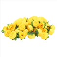 thumbnail image 4 of Cabezas de Flores Rosas Artificiales de Seda de Tela Amarilla para Decoración Paquete de 150 Piezas, 4 of 5